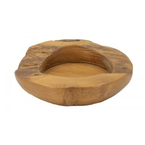 S/TASCHE ERUSI IN TEAK RIC. CM Ø 20X6 (PEZZI UNICI - NON RIP. IN SERIE)