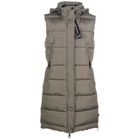 S, verde oliva 5300: Giaccone lungo impermeabile da donna modello Misty smanicato