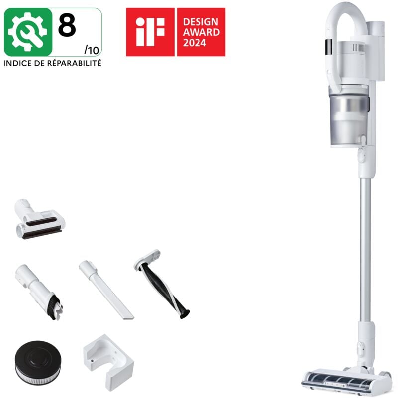 Nilfisk - 2 en 1 Aspirateur Balai Vertical et Aspirateur à Main, Sans Fil et Sans Sac, Avec 4 Accessoires S1 Allergy