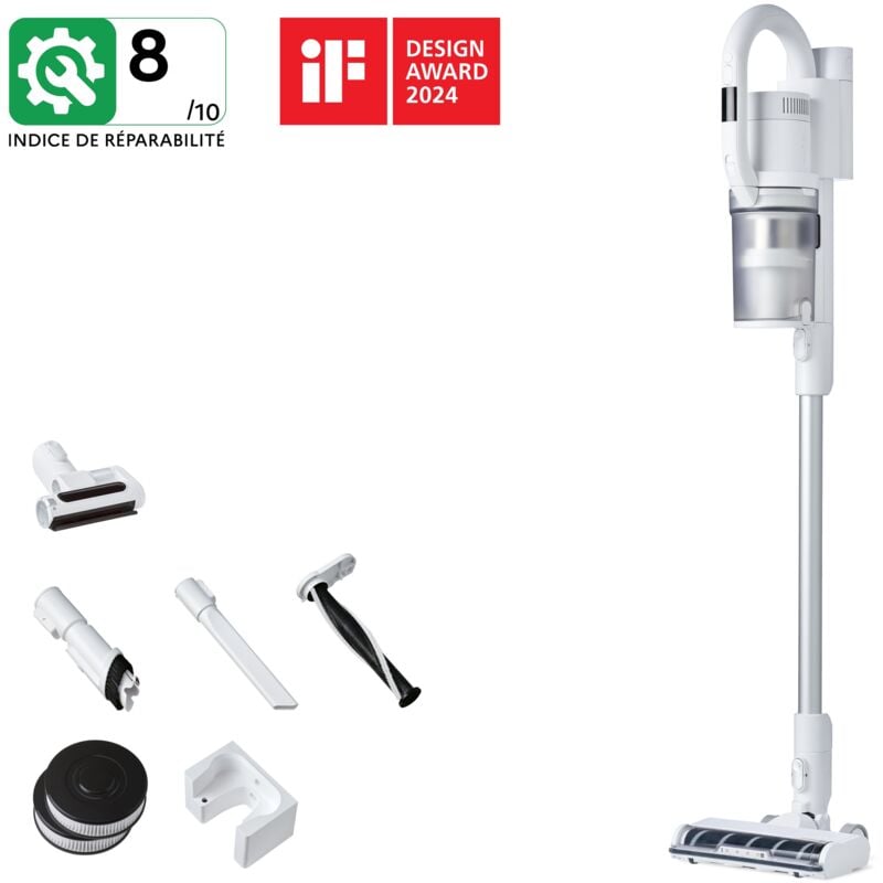 Nilfisk - 2 en 1 Aspirateur Balai Vertical et Aspirateur à Main, Sans Fil et Sans Sac, Avec 4 Accessoires S1 Allergy Plus