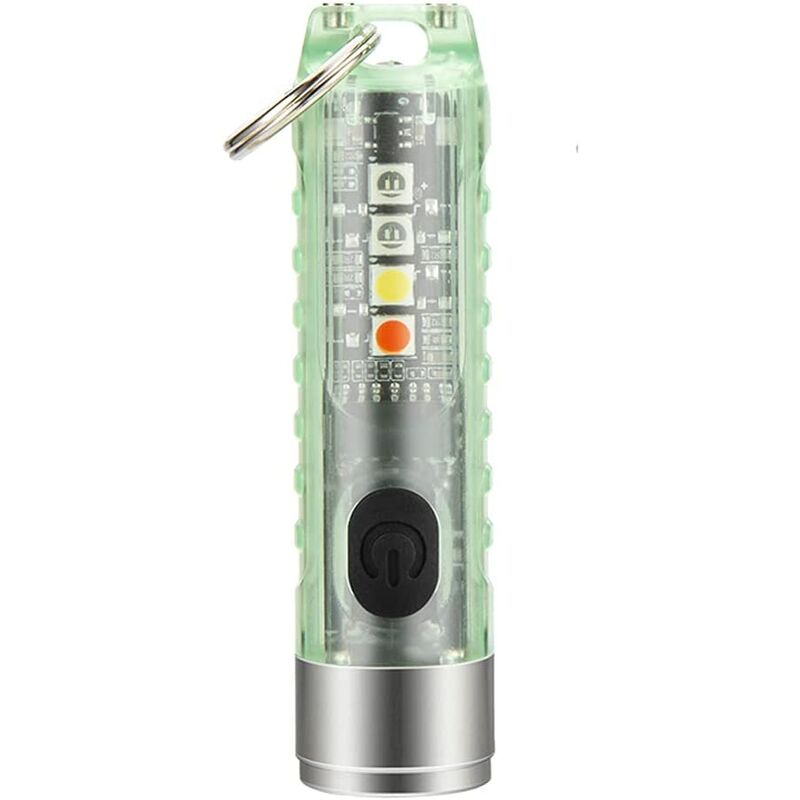 

S11 Mini portátil y brillante LED táctico LED llavero linterna USB recargable IP65 impermeable multifunción para emergencias con batería incorporada