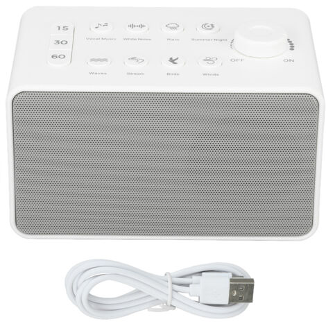 S16 White Noise Machine USB Rechargeable Portable Sound Machine with 8 Natural Sounds for Baby Adults Kids Sleeping