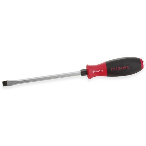 S2 Durchgangsschraubendreher, flaches Maul, 10x175 mm  DOGHER 375-100-175