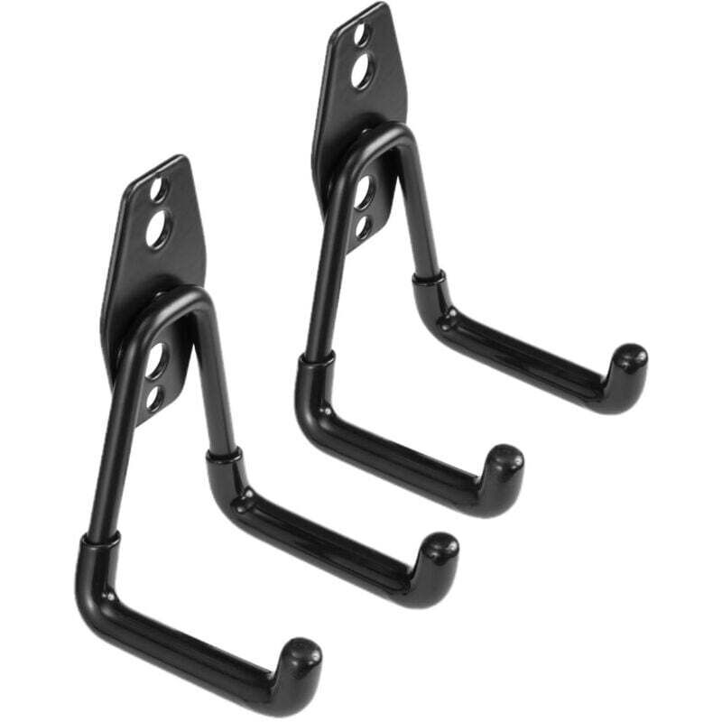 Image of (S)2 Stück Wandhaken, robuste Garagenhaken, Stahlhaken für Gartengeräte