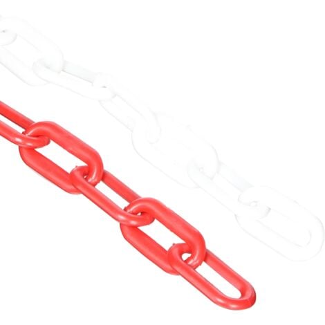 Catena Di Plastica Per Parcheggio Barriera A Catena Plastica 8m - Segnaletica Sicurezza Rossa/Bianca Ad Alta Visibilità Barriera Plastica - Foto 7