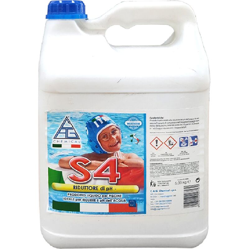 S4 Correcteur de pH pour piscines 5 l pour abaisser le niveau de pH de l'eau de piscine