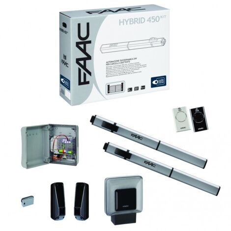 S450H - Kit Hybride 24V Integral (Version 2023) Avec Deux Operateurs S450H Cbac FAAC