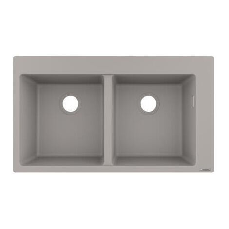 S510-F770 Evier encastré 370/370 gris béton