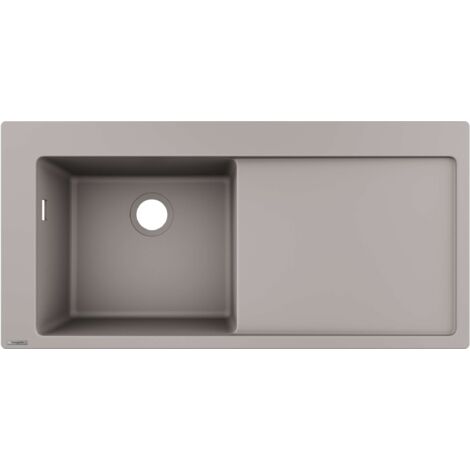 S5110-F450 Lavello incasso 450 con gocciolatoio grigio cemento