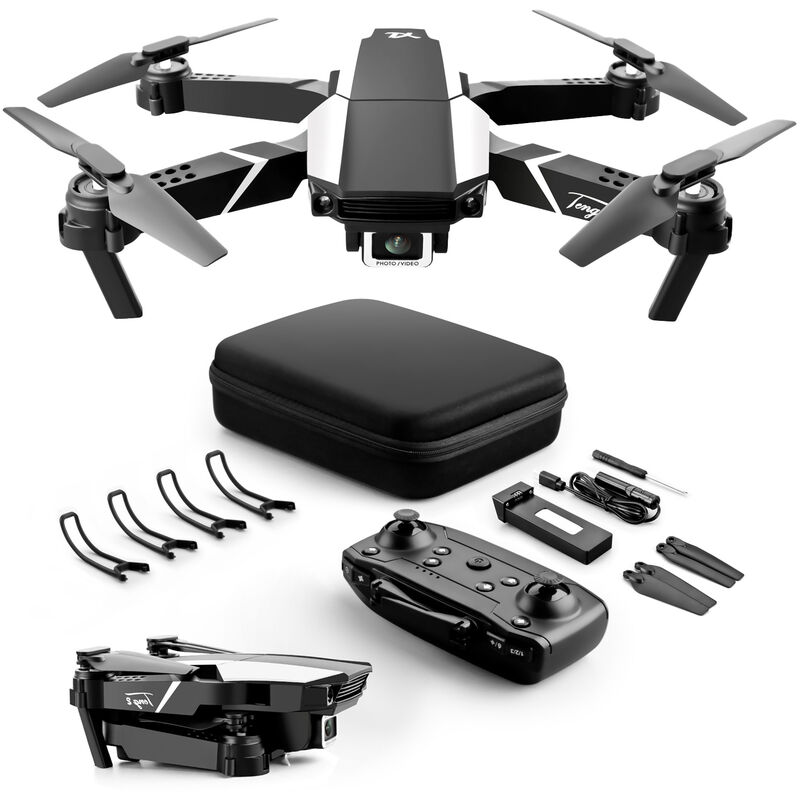 

S62 RC Drone con camara 4K Wifi FPV Camara dual Drone Mini Quadcopter plegable Juguete para ninos con control de sensor de gravedad Pista de vuelo