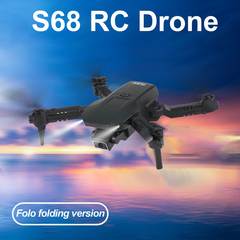 

S68 RC Drone para principiantes Mini plegable Altitud Hold Quadcopter RC Toy Drone para ninos con modo sin cabeza de altura fija, Negro, 2 pilas