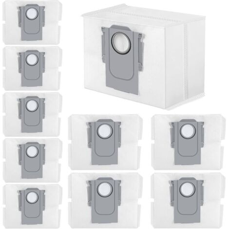 S7 MAXV Ultra Sacs à poussière compatibles avec Roborock Q7 MAX / Roborock Q7 MAX+/Roborock S7 MaxV Ultra / S7 Pro Ultra Aspirateur 3L Grande capacité Sacs d'aspirateur