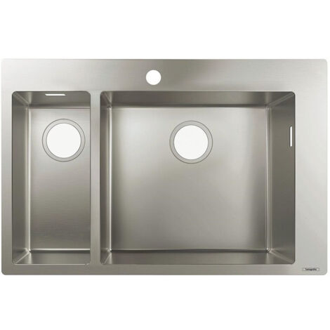 S711-F655 Évier encastré 180 x 450avec troupour robinet acier inoxydable