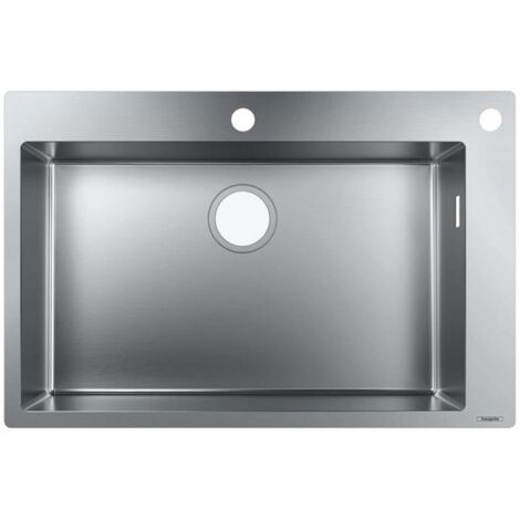 S712-F660 Lavello sottotop 660 con 2 fori rubinetteria inox