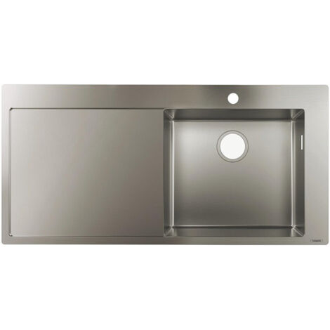 S715-F450 Évier encastré 450avec égouttoiravec troupour robinet acier inox