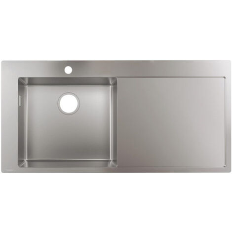 S716-F450 Évier encastré 450avec égouttoiravec troupour robinet acier inox