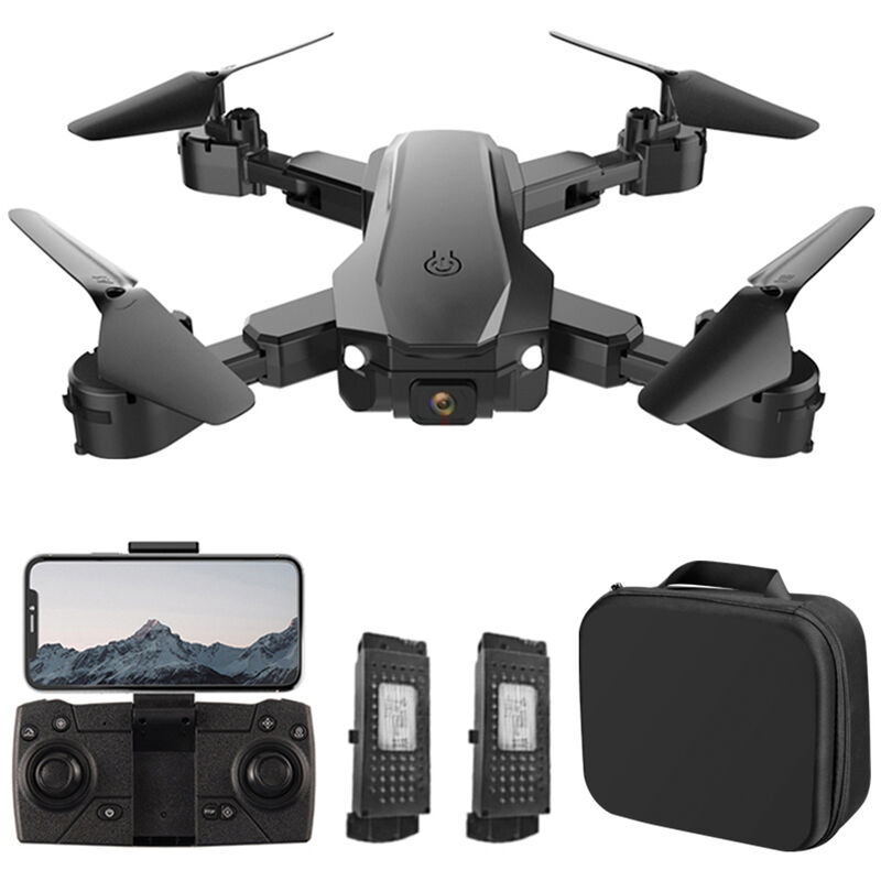 

S80 RC Drone con camara 4K WiFi FPV Quadcopter plegable con funcion Trayectoria Vuelo Modo sin cabeza Paquete de bolsa de almacenamiento de vuelo