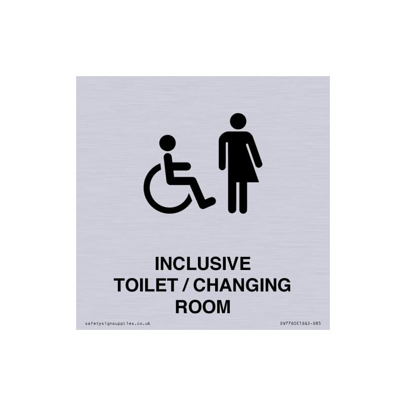 S85 - Targa per wc incluso, 85 x 85 mm, colore