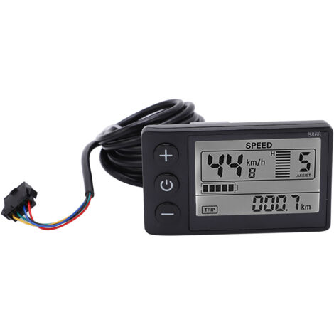 S866 LCD-Display für 24V/36V/48V Elektrofahrräder mit SM-Anschluss – Bedienfeld für Roller