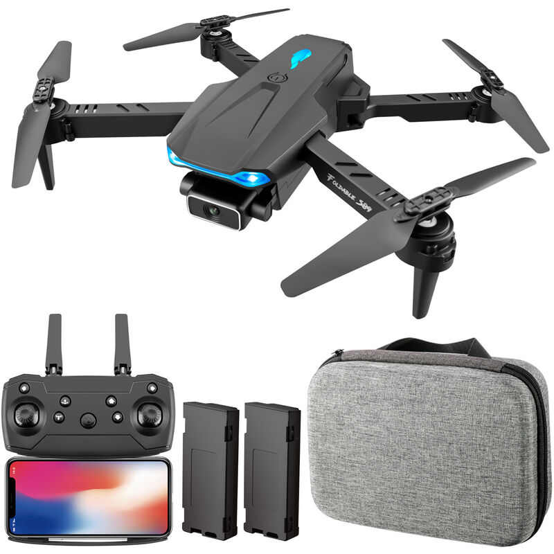 

S89 RC Drone con camara 4K Wifi FPV Drone Mini Quadcopter de juguete plegable para ninos con control de sensor de gravedad Modo sin cabeza Funcion de