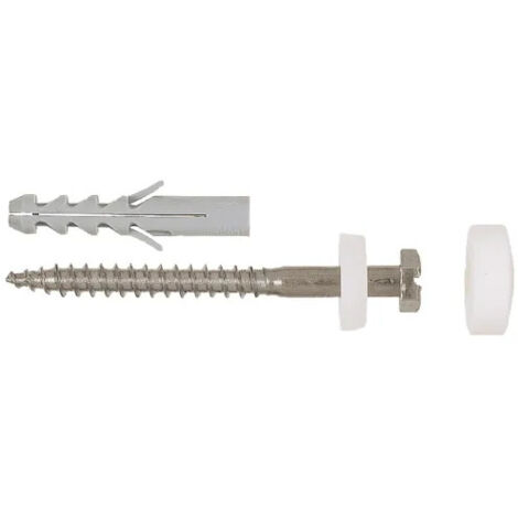 S8RD fissaggio per WC in ottone con testa scanalata a 6 lati + cappuccio, 6x70 mm, per coppia.