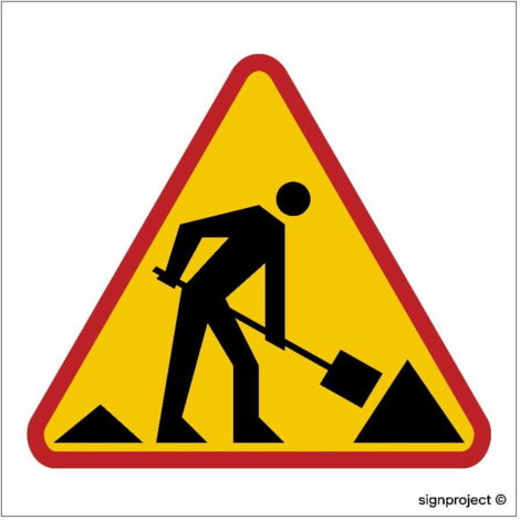 SA014300x300PN SA014 Placa de obras viales