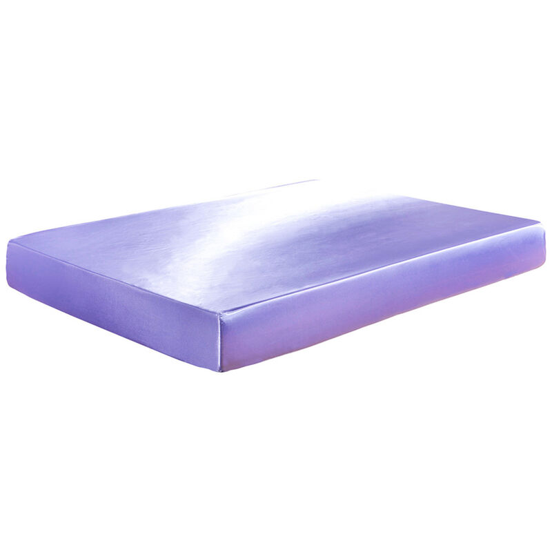 

Sabana ajustable de poliester similar a la seda suave bien hecha Funda ajustada Funda de cama suave y sedosa,Morado, Gemelo