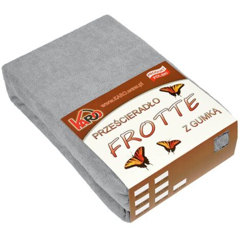 Sábana ajustable Terry 90x200 gris 060 KARO