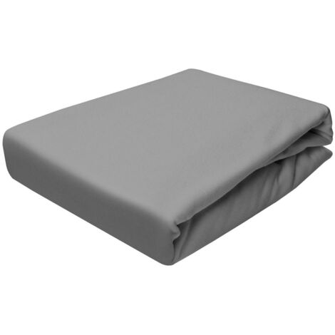 Sábana bajera ajustable de jersey gris 200x220