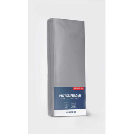 Sábana bajera ajustable de satén 140x200 microfibra gris