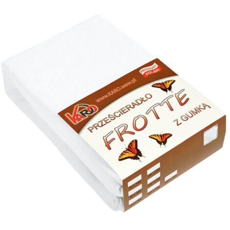 Sábana bajera ajustable Terry 90x200 blanca 001 KARO