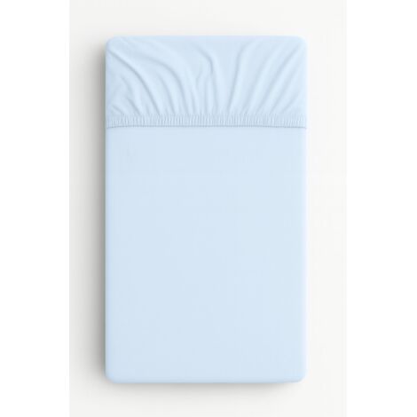 Sábana bajera de algodón para cuna 120x60 cm - azul