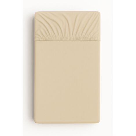 Sábana bajera de algodón para cuna 120x60 cm - beige