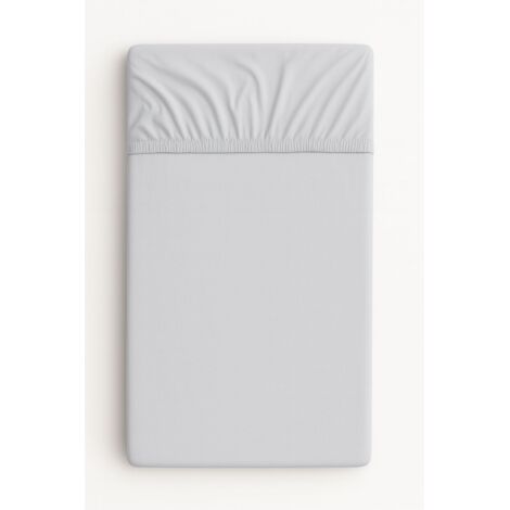 Sábana bajera de algodón para cuna 120x60 cm - gris