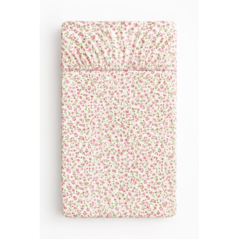 Sábana bajera de algodón para cuna 120x60 cm - prado rosa