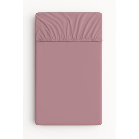 Sábana bajera de algodón para cuna 120x60 cm - rosa retro