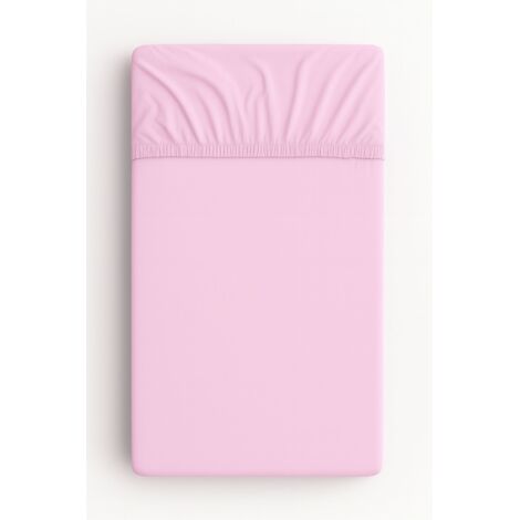Sábana bajera de algodón para cuna 140x70 cm - rosa