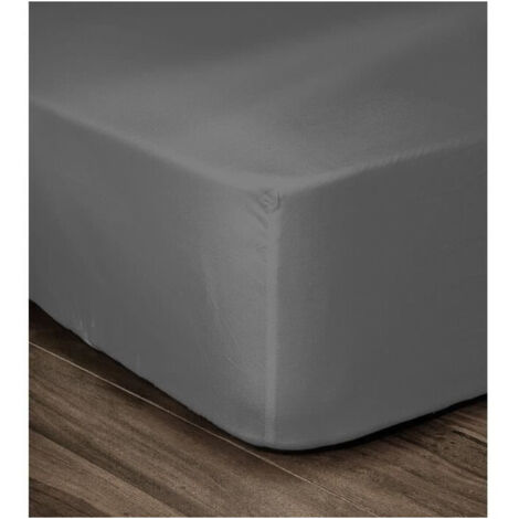 Sábana Bajera Lovely Home Gris Gris oscuro Cama doble 140 x 190 cm