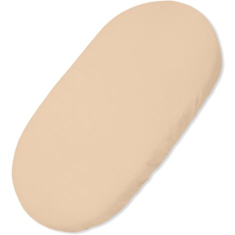 Sábana de algodón para capazo de bebé Boho góndola 75x35 cm - beige