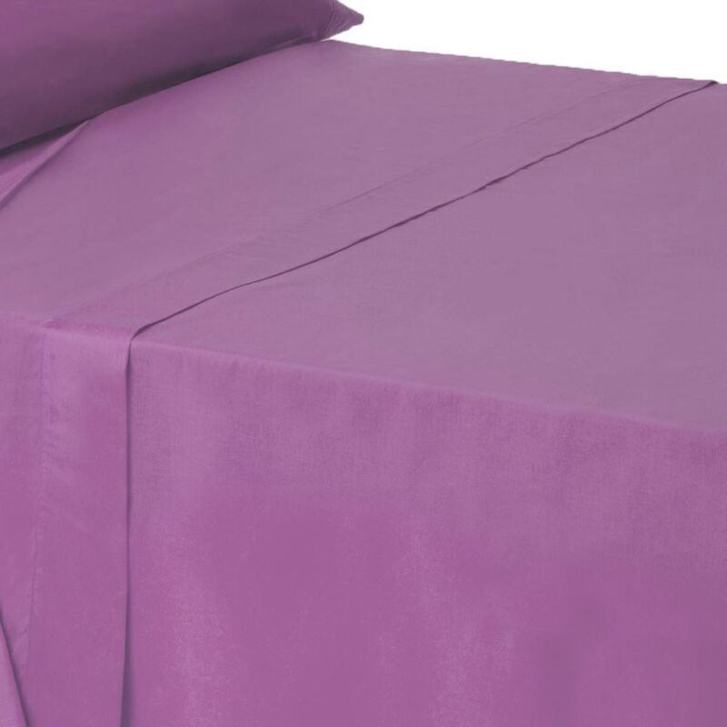 

Sábana encimera lila algodón / poliéster clásico cama de 135 cm