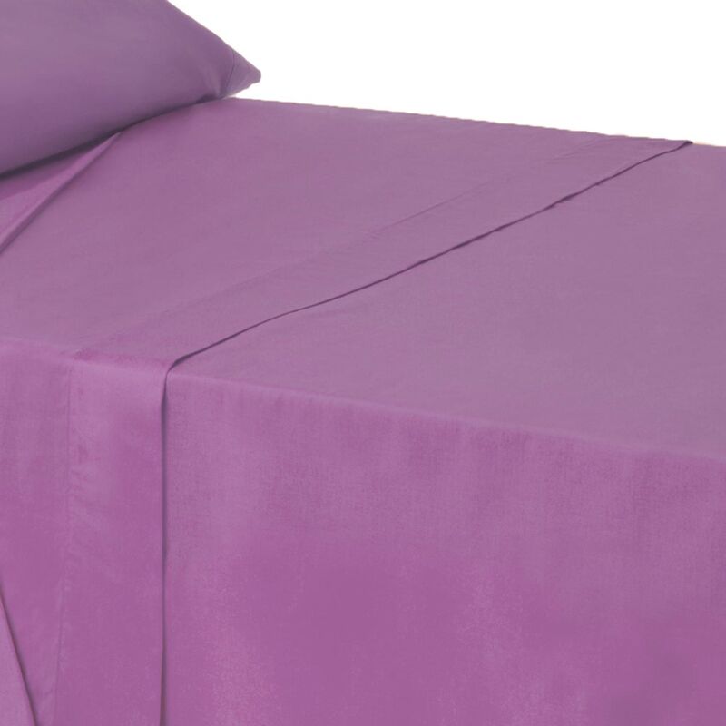 

Sábana encimera lila algodón / poliéster clásico cama de 90cm