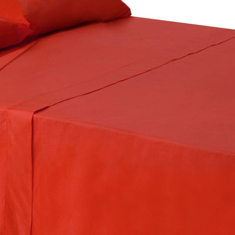 

Sábana encimera rojo algodón / poliéster clásico cama de 150 cm