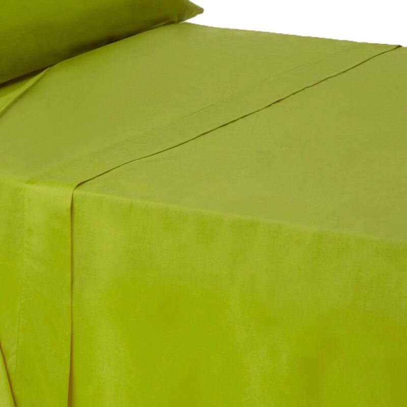 

Sábana encimera verde algodón / poliéster clásico cama de 135 cm