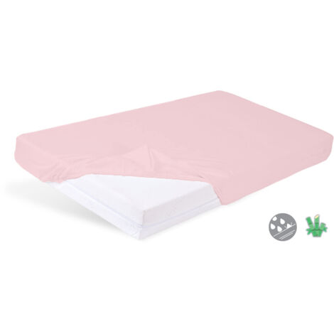 Sábana impermeable, base BAMBÚ rosa 60x120x10 MATEX