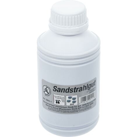 BGS TECHNIC Sabbia abrasiva per sabbiatura ossido di alluminio grana 60 850 g