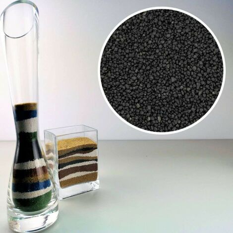 Sabbia decorativa nera 0,7/1,2 mm sacco da 1Kg