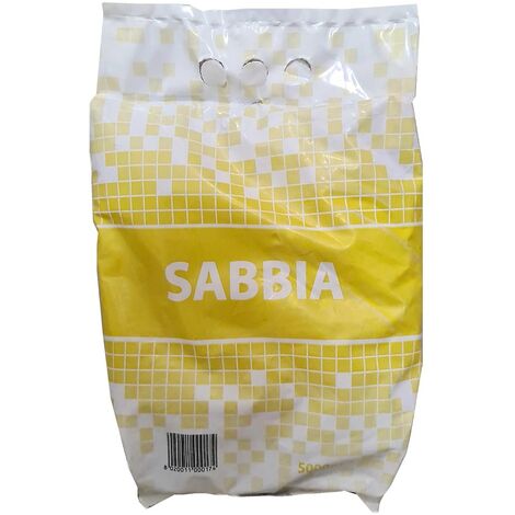 Sabbia quarzifera 5 Kg per composizione di malte e mescolata ai terricci