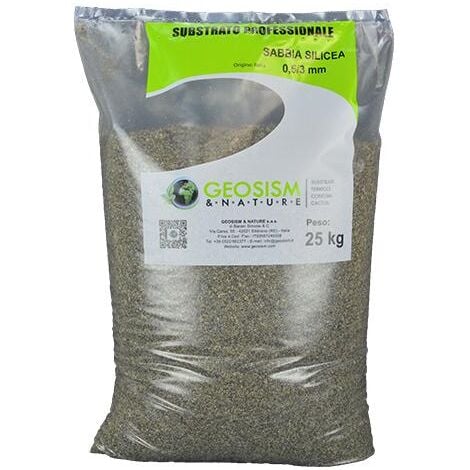 GEOSISM & NATURE S.A.S. DI BARANI SIMONE & C. Sabbia silicea, quarzite 0,5/3 mm (25 kg)