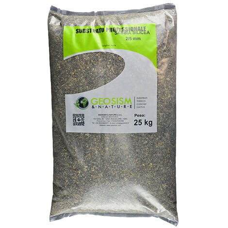GEOSISM & NATURE S.A.S. DI BARANI SIMONE & C. Sabbia silicea, quarzite 2/5 mm (25 kg)