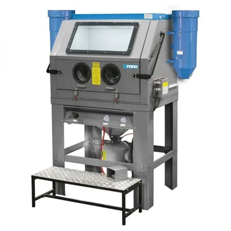 Sabbiatrice a pressione con 2x230 v aspiratori Fervi 0605